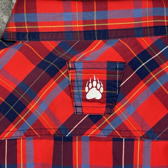 Alaskan Hardgear Duluth Button Up Short Sleeve Shirt Mens XL Red Plaid - Picture 7 of 7